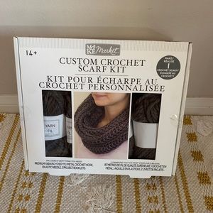 Make Market Custom Crochet Gray Scarf Kit NIB